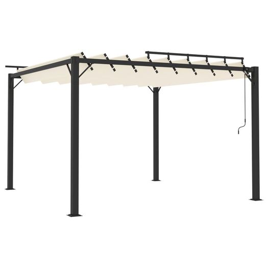 Gazebo 3x3m with Adjustable Louvered Roof