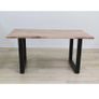 Solid Acacia Wood Dining Table 160 - Rustic Image 2