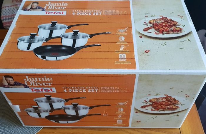 New Jamie Oliver Tefal Pots Pan Set