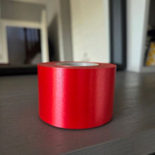 Red Satin Ribbon Roll 5cm Wide