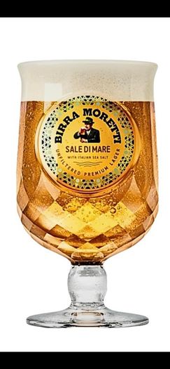 Birra Moretti Sale di mare Pint Glass Beer Limited edition
