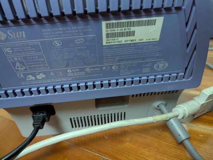 Rare 21inch Sun Microsystems GDM-5510 FD Trinitron CRT Monitor (Sony CPD-G520 Variant)  5800 Hours