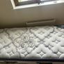 Single bed frame cream Image 3