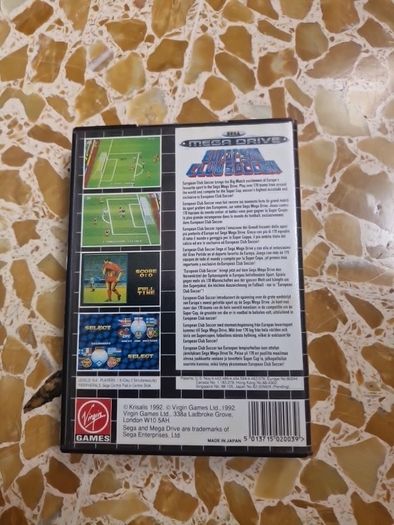 Europe Club Soccer Sega Mega Drive Arcade Retro games Original