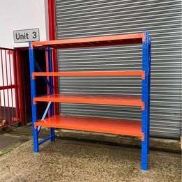 1 BAY Heavy Duty 250 Kilo Metal Racking 4 Metal Shelves 2m x 2m x60cm