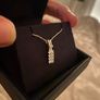 Applebys 18ct white gold diamond cluster necklace Image 2