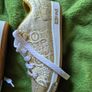 Ecko Red Women's Gold & White Monogram Trainers - Size 4 Image 3