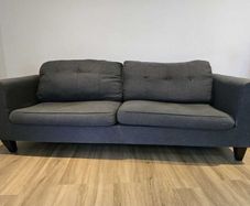 Dark Grey 3 Seater Modern Fabric Sofa