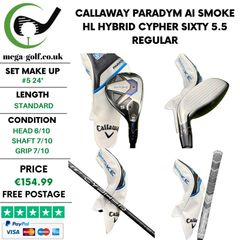 Callaway Paradym Ai Smoke HL Hybrid / #5 24 Degree / Cypher Sixty 5.5 Regular