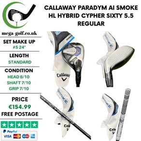 Callaway Paradym Ai Smoke HL Hybrid / #5 24 Degree / Cypher Sixty 5.5 Regular
