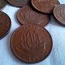 English Halfpenny Coins. Image 2