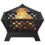 Fire Pit with Poker 64 cm XXL Steel Image 3