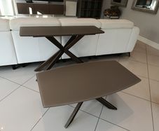 Coffee table from Eazy Living, brown glass top