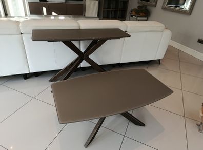 Coffee table from Eazy Living, brown glass top