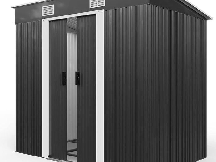 Garden Shed, Galvanised Metal3.35 M2 Incl. Sliding Door
