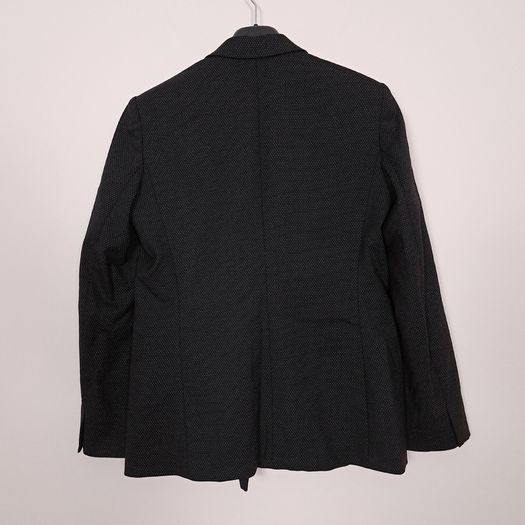 Sandro Paris Black Micro Polka Dot Double-Breasted Tailored Blazer Jacket 12UK/40EU