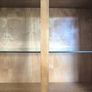 Oak kitchen dresser with glass display cabinet Image 2