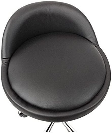 Black Adjustable Swivel Rolling Cushion Tattoo Massage Hydraulic Salon Stool with Back,5 Wheels (FREE POSTAGE)