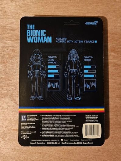 The Bionic Woman Jamie Sommers 3.75 " Scale (Unpunctured) New & Unopened