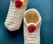 Crochet footies or slippers