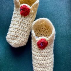 Crochet footies or slippers