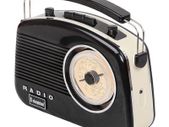 Steepletone Radio Brighton Black Beige Retro Radio