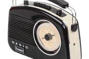 Steepletone Radio Brighton Black Beige Retro Radio