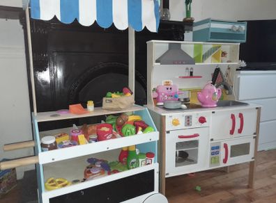 Toy kitchen and shop