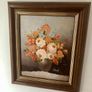 Grab an original painting - Lovely Peony Oil Painting on Canvas Signed "Stemple" - Rare Image 3