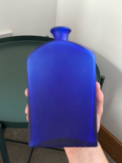 Cobalt Blue Bottle With Cherub