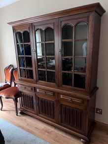 Large Solid Wood Display Cabinet