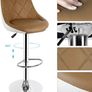 Set of 4   Bar Stools Adjustable Height 84-104cm Image 9