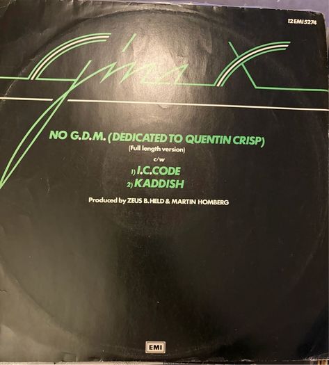 Gina X No GDM 1982 UK 12 inch EMI Electronic Synth New Wave