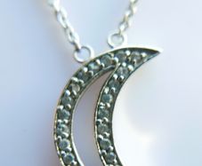 Tiffany & Co. Crescent Moon Necklace 17" 18k White Gold 750 Spain - 2,8g