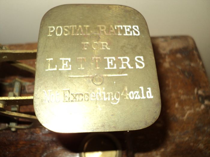 Vintage Royal Mail letter scales  Brass antique .