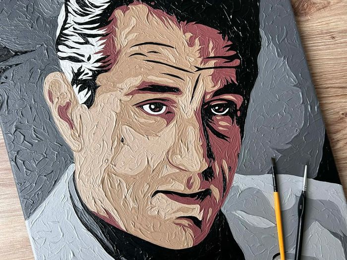 Robert De Niro portrait painting canvas art movie icon