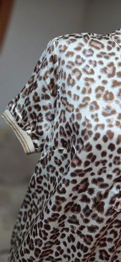 Millennium Leopard Print Satin Blouse Size M
