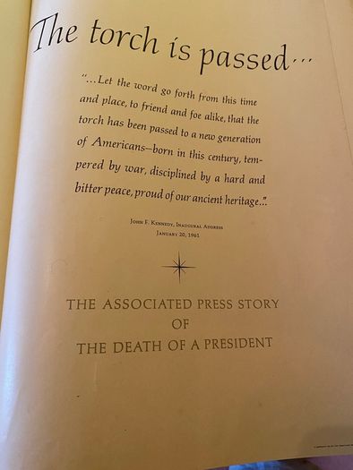 JFK Book "the torch is passed ".