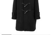 BURBERRY black duffle coat Sz 42 (Fit 10UK) - Rrp 645 (New)