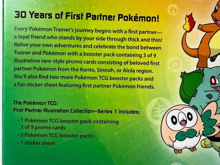 Pokemon First Partner Illustration Collection Series 1 NEW
