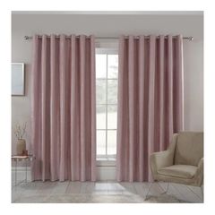 Blackout & Thermal Textured Curtains - Rose