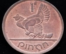 [#2663] - Ireland 1966 | Irish 1d | 1 Penny | KM.11 | UNC