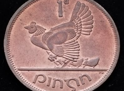 [#2663] - Ireland 1966 | Irish 1d | 1 Penny | KM.11 | UNC