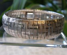 Vintage Unisex Sterling Silver 925 Articulated Bracelet - 28g, 19cm