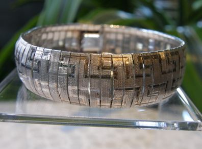 Vintage Unisex Sterling Silver 925 Articulated Bracelet - 28g, 19cm