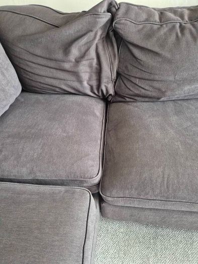 L Shaped Chocolate Brown Sofa