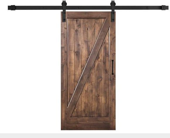 2 set of 6.6FT Sliding Rail Barn Door Hardware Kit, 200cm