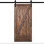 2 set of 6.6FT Sliding Rail Barn Door Hardware Kit, 200cm Image 2
