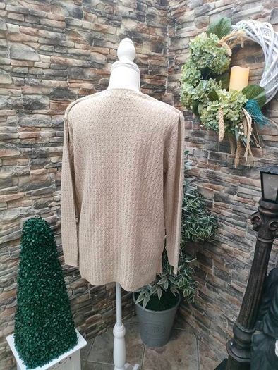 Cream Beige lightweight fine knit cardigan made in Italy