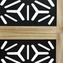 Room Divider 6 Panels Brown and Black Solid Wood Paulownia Image 3